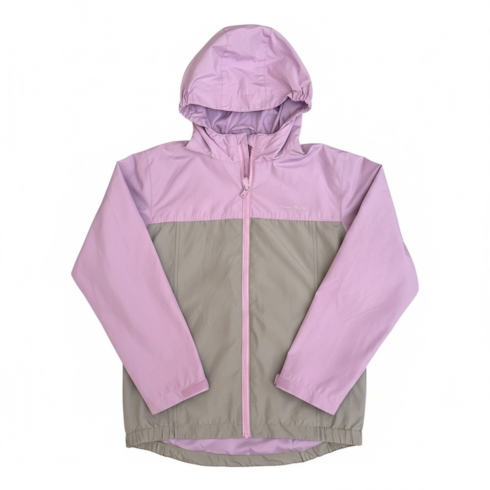 Eddie Bauer Girls Youth Large 14/16 Purple Gray Windbreaker Jacket 831OW617
